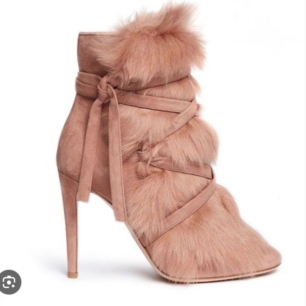 Gianvito Rossi Moritz Suede Shearling Boots 🤎 | EU 37.5